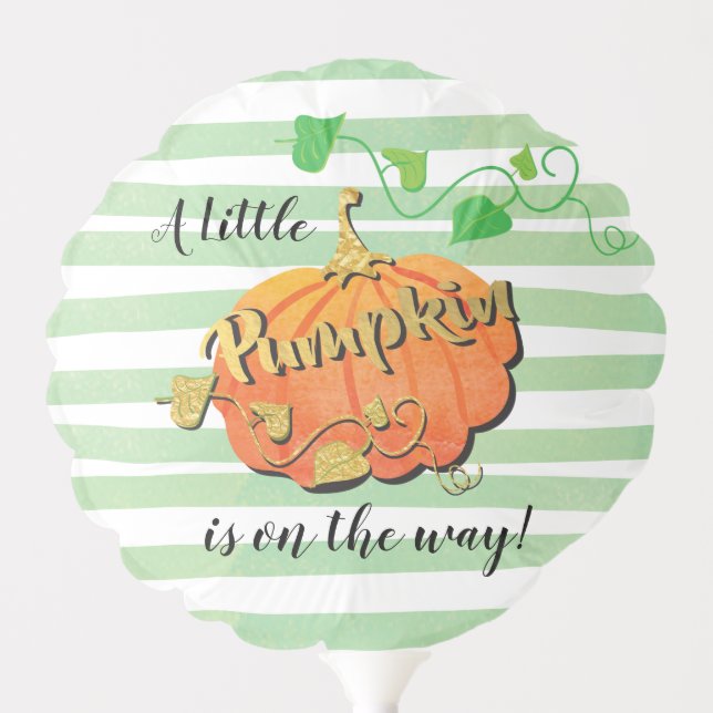 Little pumpkin baby shower balloon (Front)