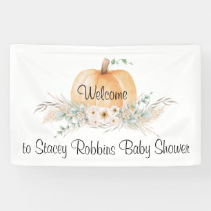 Little Pumpkin Baby Shower Banner