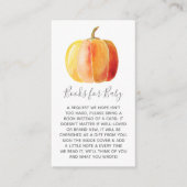 Little Pumpkin Baby Shower Book Request Enclosure Card (Front)