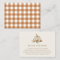 Little Pumpkin Baby Shower Books for Baby Enclosure Card