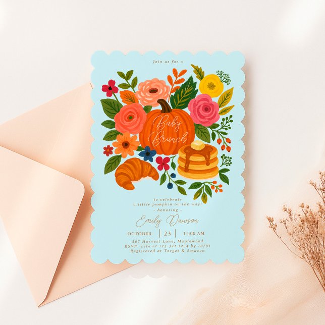 Little Pumpkin Baby Shower Brunch Invitation (Creator Uploaded)
