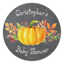 Little Pumpkin Baby Shower chalkboard Sticker