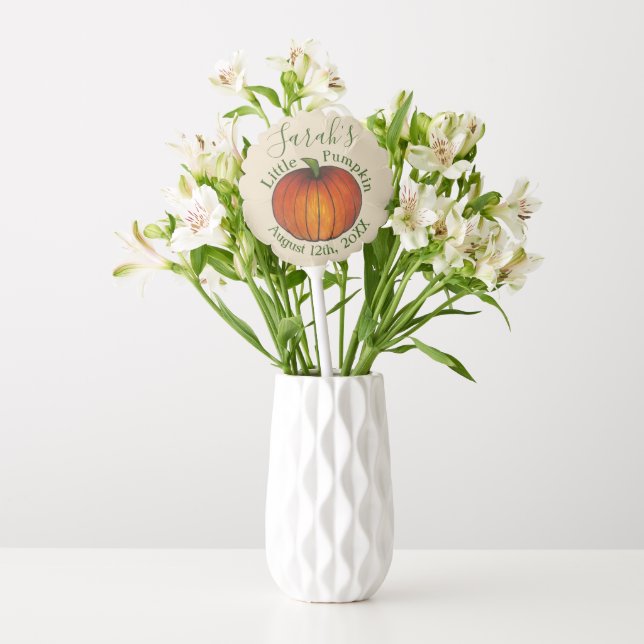 Little Pumpkin Baby Shower Christening Autumn Fall Balloon (Vase)