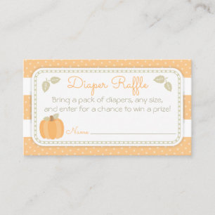 Little Pumpkin Baby Shower Diaper Raffle Ticket