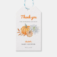 Little Pumpkin Baby Shower Elegant Simple Modern I Gift Tags