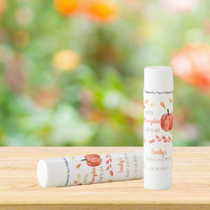 Little Pumpkin Baby Shower Fall Cute Foliage sweet Lip Balm