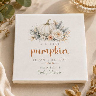 Little Pumpkin Baby Shower Fall Napkins
