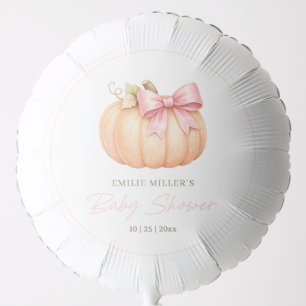Little Pumpkin Baby Shower Fall Pink Pumpkin Bow Balloon