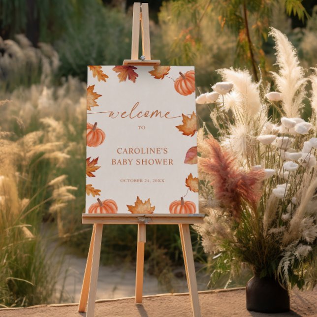 Little Pumpkin Baby Shower Fall Welcome  Foam Board (Creator Uploaded)