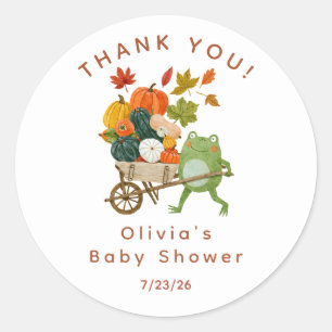 Little Pumpkin Baby Shower Favor Sticker