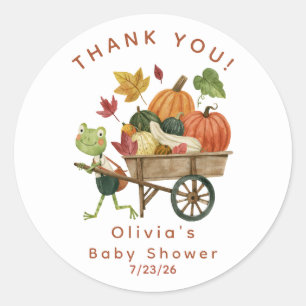 Little Pumpkin Baby Shower Favor Sticker