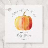 Little Pumpkin Baby Shower Favor Tags