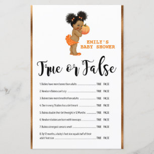 Little Pumpkin Baby Shower Game PRINTED