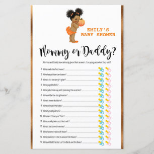 Little Pumpkin Baby Shower Game PRINTED