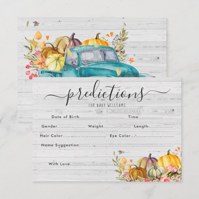 Little Pumpkin | Baby Shower Guessing Game Invitation (Front/Back)