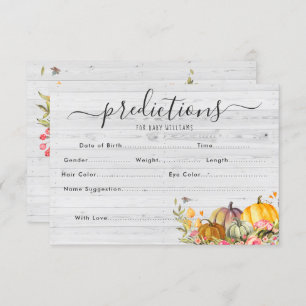 Little Pumpkin Baby Shower Guessing Game Invitation