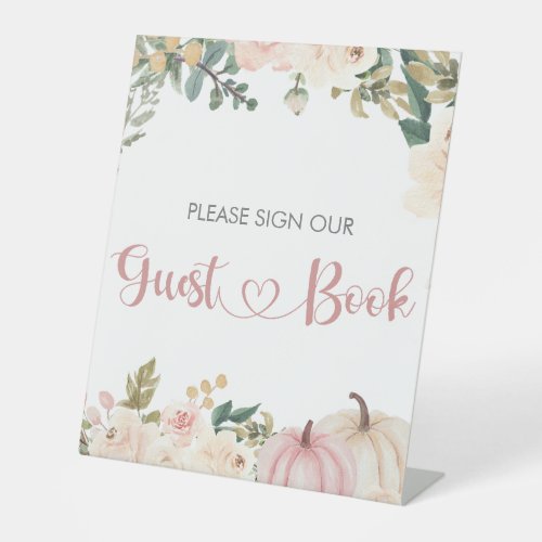 Little Pumpkin Baby Shower Guest Book Sign