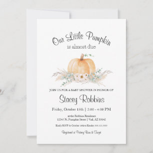 Little Pumpkin Baby Shower Invitation