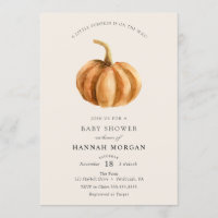 Little Pumpkin Baby Shower invitation