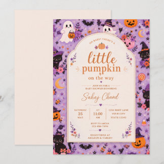Little Pumpkin Baby Shower Invitation