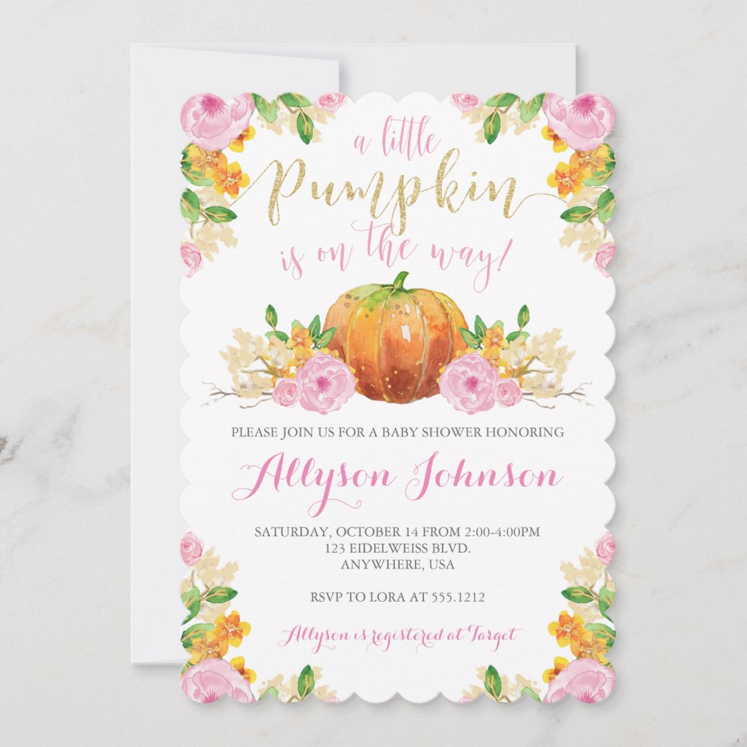 Little Pumpkin Baby Shower Invitation Zazzle   Little Pumpkin Baby Shower Invitation R4997a56074764e0a9204b0989860fe74 Tcvsq 1080 