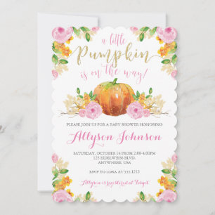 Little Pumpkin Baby Shower Invitation