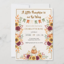 Little Pumpkin Baby Shower Invitation