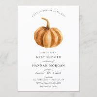 Little Pumpkin Baby Shower invitation