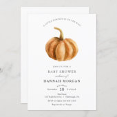 Little Pumpkin Baby Shower invitation (Front/Back)