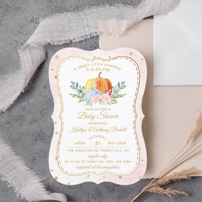 Little Pumpkin Baby Shower Invitation (Creator Uploaded)