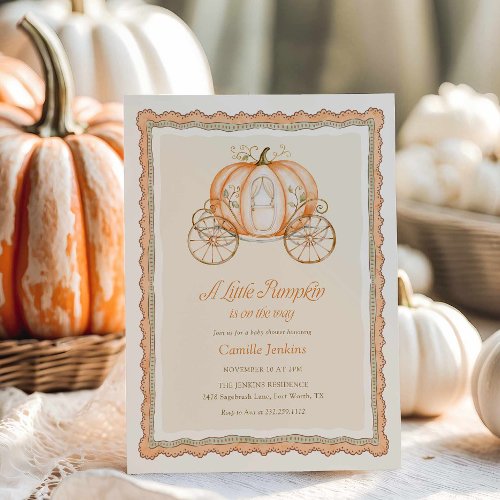 Little Pumpkin Baby Shower Invitation