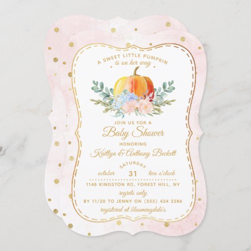 Little Pumpkin Baby Shower Invitation