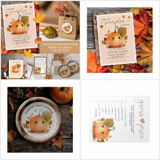 Little Pumpkin Baby Shower Invitation