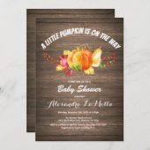 Little Pumpkin Baby Shower Invitation Card (Front/Back)