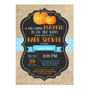 little pumpkin baby shower invitation card burlap fall baby shower invitation templates
