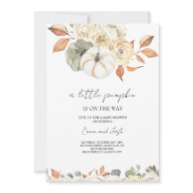 Little Pumpkin Baby Shower Invitation, Fall