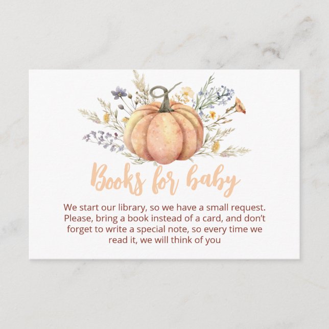 Little Pumpkin Baby Shower Invitation | Fall theme (Front)