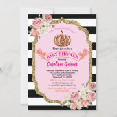 Little pumpkin baby shower invitation pink (Front)