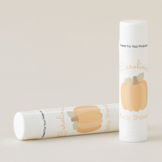 Little Pumpkin Baby Shower Lip Balm (Front)