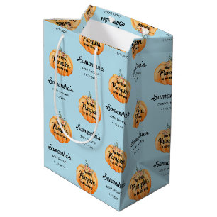 Little Pumpkin Baby Shower  Medium Gift Bag