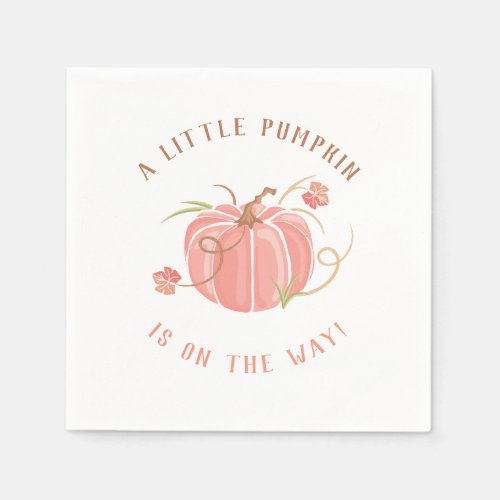 Little Pumpkin Baby Shower Napkin