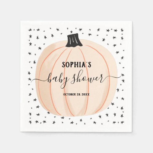 Little Pumpkin Baby Shower Napkins