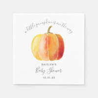 Little Pumpkin Baby Shower Napkins