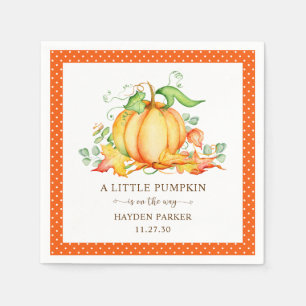 Little Pumpkin Baby Shower Napkins