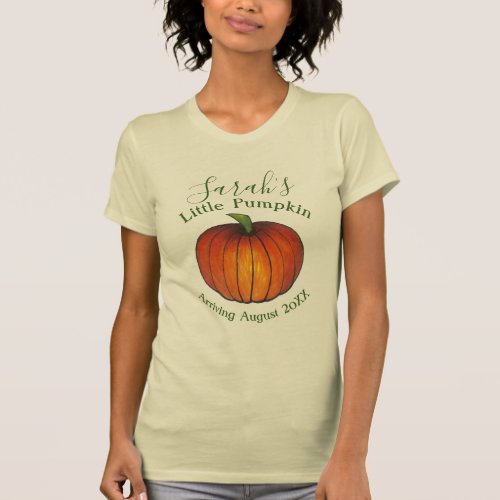 Little Pumpkin Baby Shower New Arrival Autumn Fall T_Shirt