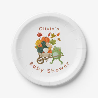 Little Pumpkin Baby Shower Paper Plate