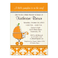 Little Pumpkin Baby Shower Party Invitation