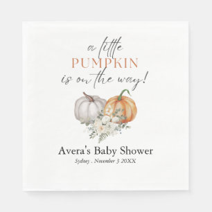 Little Pumpkin Baby Shower Party Napkins