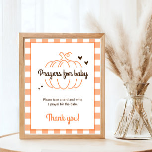 Little Pumpkin Baby Shower Prayers For Baby Sign