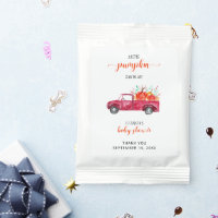 Little Pumpkin Baby Shower Red Truck Fall Autumn  Hot Chocolate Drink Mix